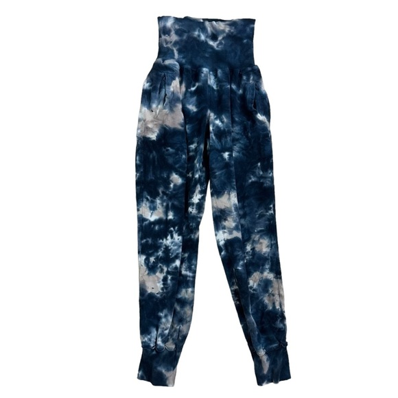 Young Fabulous & Broke Jogger Sweatpants Tie Dye Blue Hippie Boho Size Medium - Picture 4 of 7